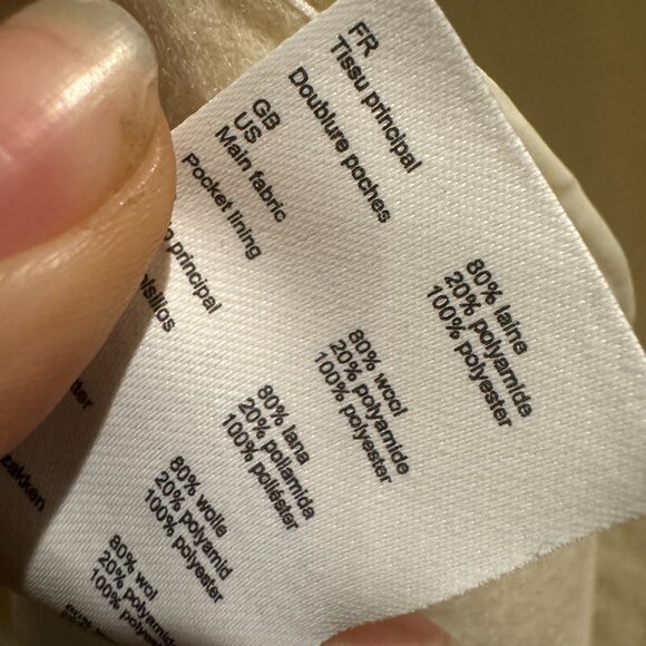 MAJE Genesis Belted Wool Blend Wrap Ecru Classic Coat Size 40 NEW WITH TAG - Picture 14 of 14